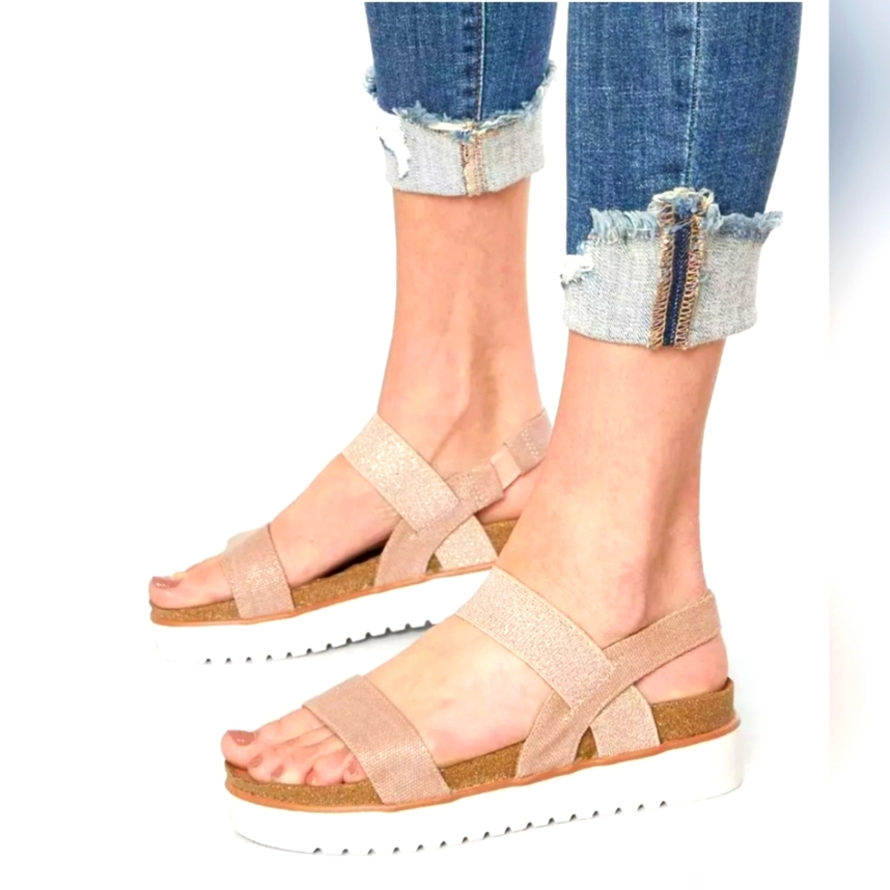 New NOT Rated Asuma Sandals Shoes in Champagne size 10
